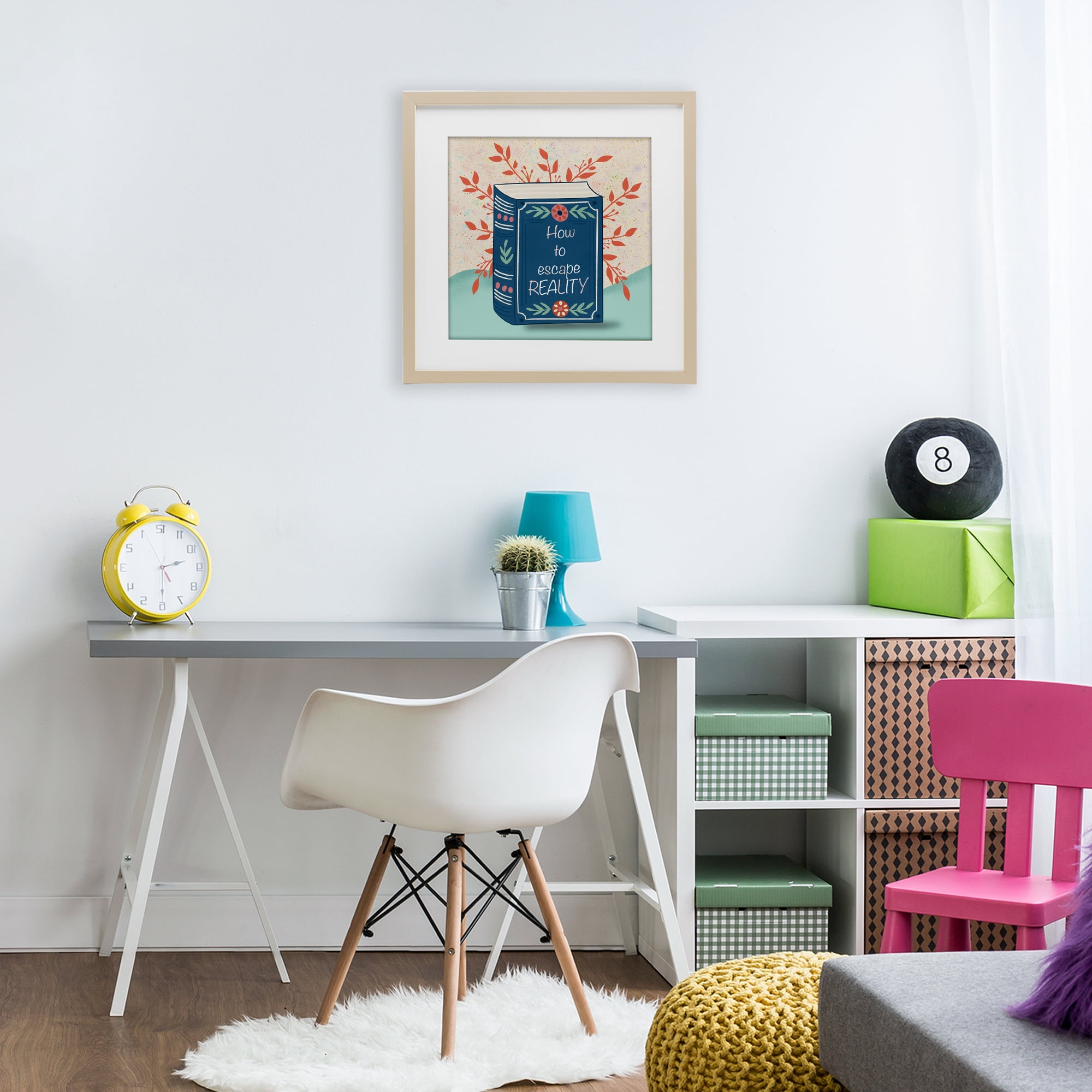 Stupell Industries How To Escape Reality Birch Framed Print Under Glass, design by Julia Frost