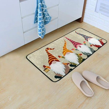 Kitchen Rugs Christmas Card With Gnomes Design Non Slip Soft Kitchen Mats Bath Rug Runner Doormats Carpet For Home Decor 39 X 20 Walmart Canada