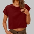 thumbnail image 2 of Plebaso T-Shirts Courts pour Femmes Manches Courtes Tee-Shirt Basique Ample Col Rond Été Décontracté pour Femmes, 2 of 7