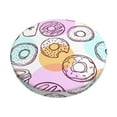 thumbnail image 2 of Xecao's Donuts and Coffee Print Stool Covers offer stylish, washable protection for PU round bar stools, perfect for home or commercial use., 2 of 7