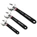 thumbnail image 3 of MAXPOWER 3PCS Adjustable Wrench Set, Professional Adjustable Shifter Movable Spanner with Double Dipping Handle, Drop Forged with Chrome Finish, Metric/SAE, Includes 6-Inch, 8-Inch, 10-Inch, 3 of 15