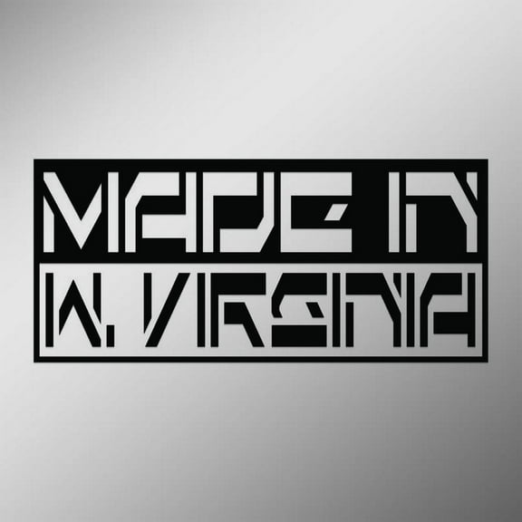Made In West Virginia Decal Sticker | 5.5-Inches By 2.5-Inches | Black Vinyl