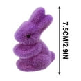 thumbnail image 5 of Moocorvic 8Pcs Flocking Easter Bunny and Artificial Carrot Easter Tabletop Decorations Party Supplies Gifts for Kids, 5 of 7