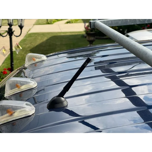 4" inch Short Black Aluminum Antenna Mast Rod Radio AM/FM for RAM PROMASTER 2014-2024 New