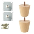 thumbnail image 1 of Uxcell Pierna de Madera para Muebles 2" Tornillo M8 x 0.71 Pulgadas Reemplazo de Pies Redondos para Sillas, Mesas y Escritorios Marrón 2 piezas, 1 of 7