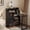 Black, variant on Haooyeah L-Shaped Manicure Table with 5 Shelves, 3 Drawers, Foldable Nail Desk with Charging Station, Space-Saving Workstation, Marble