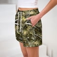 thumbnail image 4 of Camo Shorts Women Camouflage Graphic Drawstring Elastic Waist Camo Shorts Pocketed Comfy 2026 Summer Lounge Casual Athletic Shorts Joggers Camouflage Sportswear,Green S, 4 of 7