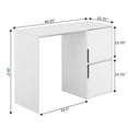 thumbnail image 5 of Convenience Concepts Designs2Go 29.50 in. Tall Student Desk with Storage Cabinets, White, All Ages, 5 of 6