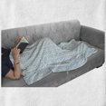 thumbnail image 6 of Chevron Soft Flannel Fleece Blanket, Classical Compact Design of Zigzags Upped Simplistic Texture Tile Horizontal, Cozy Plush for Indoor and Outdoor Use, 70" x 90", Pale Blue White, by Ambesonne, 6 of 6