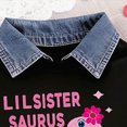 thumbnail image 5 of Toddler Baby Girl Clothes 24 Months 2T 3T 4T 5T 6T 7T Fall Winter Outfits Contrast Color Long Sleeve Sweatshirt + Flare Pants Sets Dark Blue Size 2-3 Years, 5 of 7