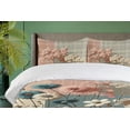 thumbnail image 2 of Ambesonne Flowers Duvet Cover Set, Spring Chamomiles Modern, King, Blush Grey Teal Beige, 2 of 4