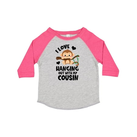 

Inktastic Monkey I Love Hanging out with My Cousin Gift Toddler Boy or Toddler Girl T-Shirt