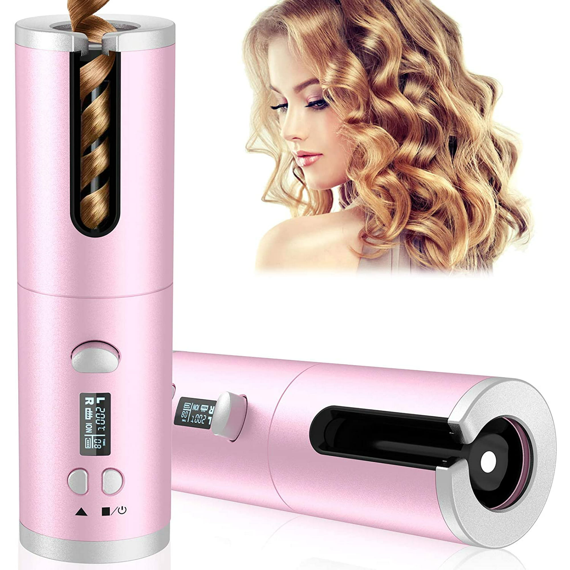 Cordless Auto Hair Curler, Automatic Curling Iron with 6 Temperature &  Timer, Rechargeable and Portable Curling Wand Magic Styling Tools, Fast  Heating Ceramic Barrel for Travel, Home | Walmart Canada
