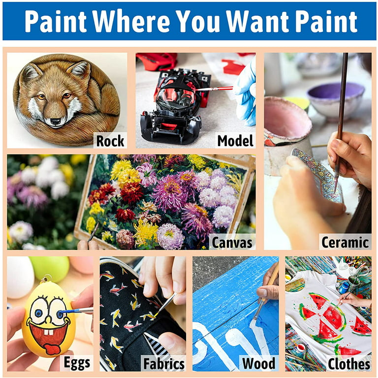 SRMI 31Pcs Kids Paint Set Art Supplies for Kids 9-12 Acrylic Paint Set Kids  Painting Set 4 Canvas Panels 12 Washable Acrylic Paints Kids Art Smock