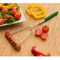thumbnail image 2 of Bâtons de Rôtissage Brochettes en Acier Inoxydable Télescopiques Fourchette pour Hot-Dogs Barbecue pour Feu de Camp Camping, Ensemble de 6, 2 of 6