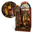 thumbnail image 1 of FUNPOLA LED 3D Puzzle Magic Station Book Nook Kit - Interactive 3D Wood Puzzle LED Magical Miniature with Infinite Extension Space - DIY Bookshe, 1 of 6