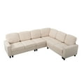 thumbnail image 5 of Gewnee 107.9" Reversible L-Shaped Sectional Sofa,Modern Multi-Purpose Couch for Living Room,Office or Reception (Beige), 5 of 12