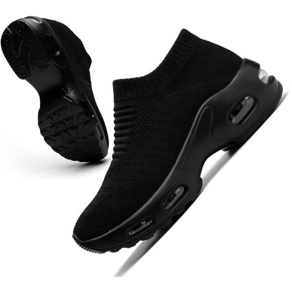 Women's Breathable Mesh Slip-On Sneakers - With Cushioned Support for Running, Work & Casual Wear