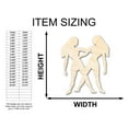 thumbnail image 2 of Unfinished Wood Gemini Twins Shape - Zodiac Craft - up to 46" 42" / 1/2", 2 of 5