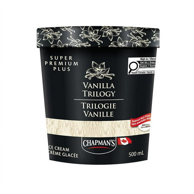 Chapman's Super Premium Plus Vanilla Trilogy Ice Cream in a Tub, 500ml