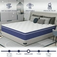 thumbnail image 3 of 12 inch King Hybrid Mattress with Cooling Gel Memory Foam: Adult Exclusive,Individually Wrapped Pocket Springs, Conveniently Boxed, 3 of 9