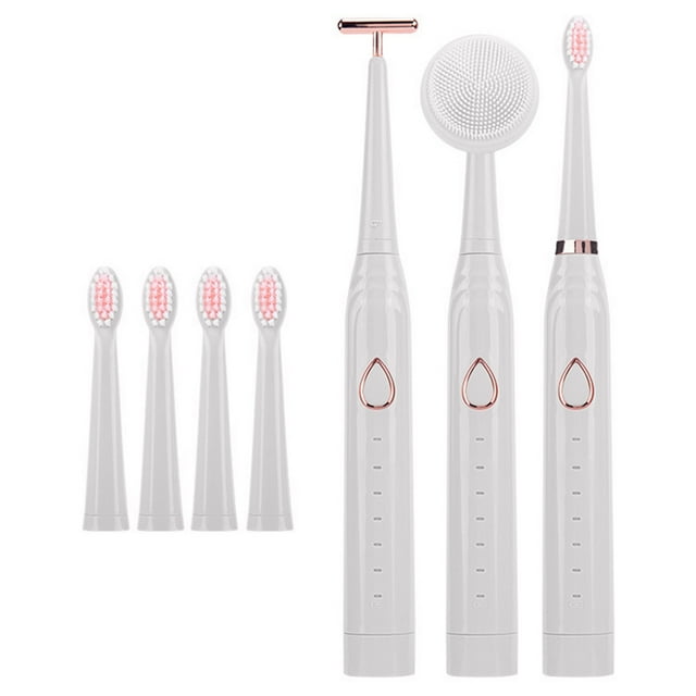 Smart Water Timer Toothbrush IPX7 Rechargeable Electric Toothbrush with 6 Brushing Modes 45000 Strokes Per Minute 5 Replacement Brush Heads