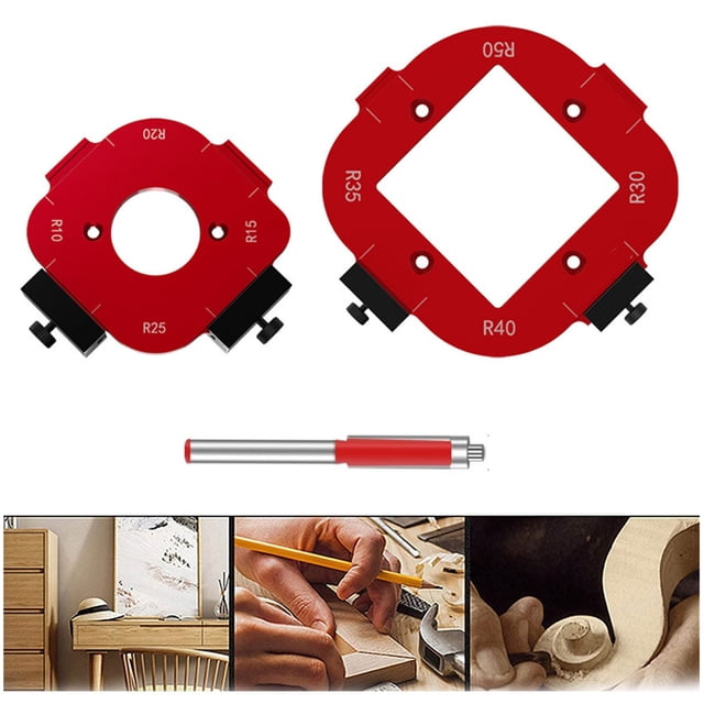 Plantilla de Broca del Enrutador de Esquinas Redonteadas, Plantilla de Aluminio de Aluminio R10 R15 R25 R30 R30 R40 R40 R50