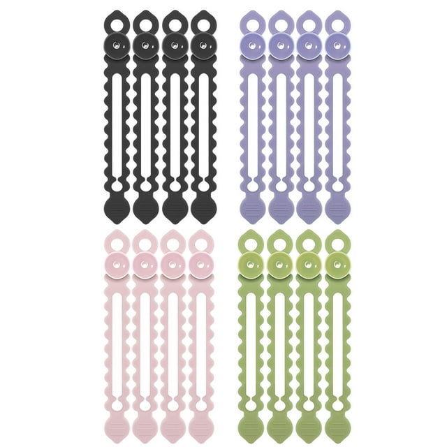 Reusable Cable Ties,Computer Cable Management Cable Tie with Suction Cup, Reusable Cable Management Organizer,Multipurpose Elastic Cord Organizer for Fastening Cable Cords Wires