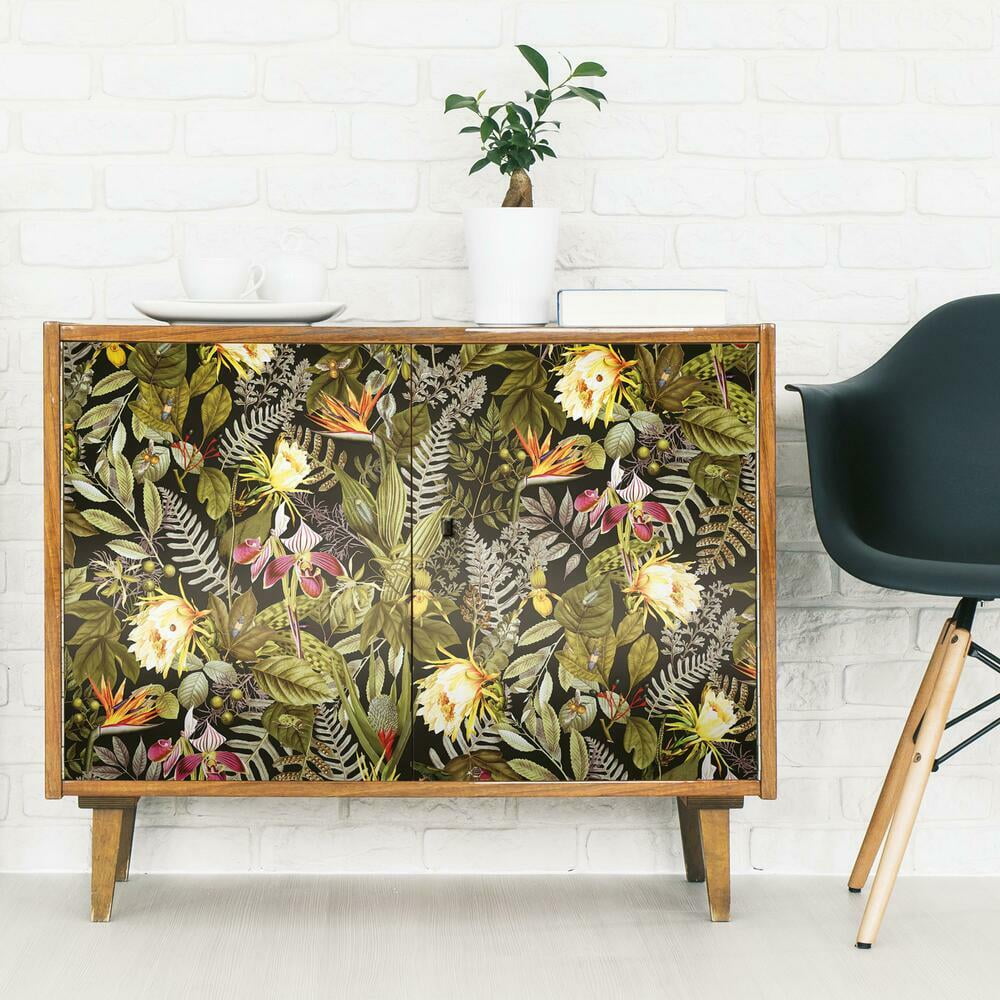 Tropical Flowers Peel and Stick Wallpaper