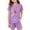A02-Purple, variant on LRen Girls Outfits Size 14-16 Cute Print Short Sleeve T-Shirt & Shorts Set Crewneck Casual Activewear Clothing Set for Girls Preppy Clothes