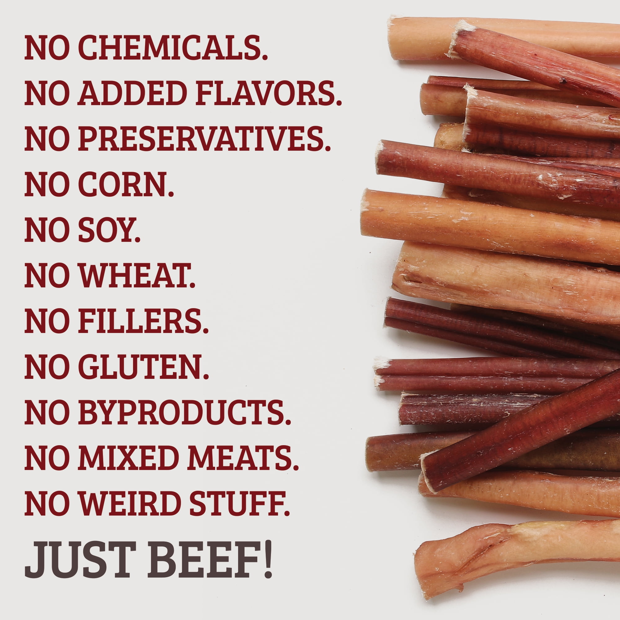Barkz Naturals 6 Inch Thick Odor-Free Bully Sticks for Small to Medium Dogs, (6 Inch, 6 Pack), Strong Chewers, All-Natural Beef Pizzle Dog Chews