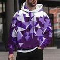 thumbnail image 1 of Sudadera con capucha para hombre, estilo casual, con cuello redondo, estampado, manga larga, blusa de poliéster, 1 of 6