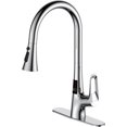 thumbnail image 1 of RUVIDA Chrome Kitchen Faucets,Kitchen Sink Faucet with Pull Down Sprayer,Single Handle Motion Sensor Kitchen Sink Faucets with Deck Plate for Commercial RV Farmhouse Camper Laundry, 1 of 1
