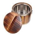 thumbnail image 2 of AMERTEER 1 Set Wooden Rice Bucket Cooking Steamer Kitchen Rice Steamer Rice Storage Container, 2 of 8