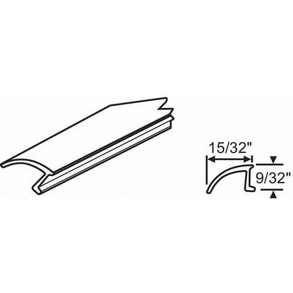 1pack ZoroSelect 23838 Glazing Bead, Glass, 72" L