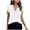 White, variant on Women's T Shirts Short Sleeve V Neck Basic Shirt Blue Spring Tops Womens Business Casual Tops