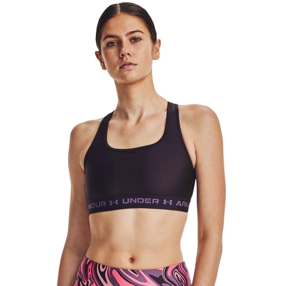 Under Armour Womens Crossback Mid Impact Sports Bra, (541) Tux Purple / / Retro Purple, X-Small