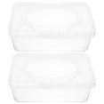 thumbnail image 1 of BRIGHTFUFU Estuche dispensador de toallitas húmedas (2 unidades), caja para guardar pañuelos, organizador de servilletas con tapa, 1 of 8