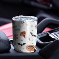 thumbnail image 4 of 30oz Halloween Colorful Halloween Elements Tumblers Stainless Steel Tumbler with Lid and Straw,Vacuum Insulated Double Wall Travel Tumbler Cups Mug with Cleaning Brush for Coffee,Tea, 4 of 7