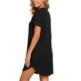 thumbnail image 3 of Fantaslook Nightgowns for Women Short Sleeve Button Down Shirts Summer Sleepwear Sexy House Dress, 3 of 9