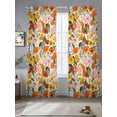 thumbnail image 2 of Watercolor Floral Sheer Curtains 96 Inch Length 2 Panels Set Window Treatments, Spring Poppy Daisy Flowers Botanical Beige Rod Pocket Semi Curtains for Living Room/Bedroom/Kitchen, 104"W x 96"L, 2 of 7
