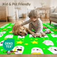 thumbnail image 4 of ODIKA 3'x5' Washable Accent Rug Ghost Guitar Cartoon Halloween Motif Starry Border Kawaii Faces for Bedside, Nursery Room, Pet Friendly & Non-Shedding, 4 of 7