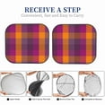 thumbnail image 6 of Balery Purple Yellow Buffalo Plaid Sun Shield 2 Pack For Car Front Windows Foldable Sun Visor Protector Blocks Max Uv Rays And Keeps Your Vehicle Cool For Most Sedans Suv Truck, 6 of 7