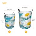 thumbnail image 3 of Rateoe Daisy Flowers Pattern Round Laundry Hamper Basket, Tall Hamper Basket for Blanket Storage, Nursery Clothes Hamper for Laundry in Bedroom and College Dorm-Medium, 3 of 6