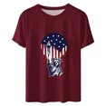 thumbnail image 3 of Camisetas de Manga Corta para las Mujeres, Blusa de Manga Corta de la Moda Del Día de la Independencia Hecha de Poliéster Cómodo para la Primavera Verano, Blusas de Manga Corta para las Mujeres, 3 of 7