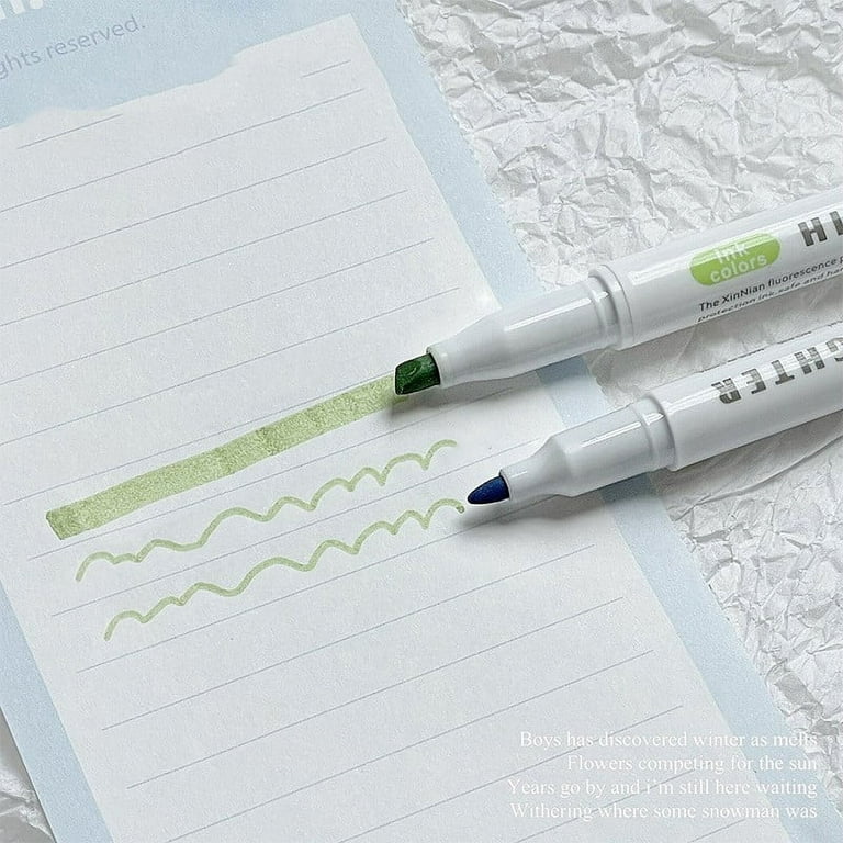 Pastel Highlighter Pens Set, Dual Tip Erasable Highlighters For Art, Drawing, School, Office From Royalmart, $1.92