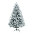 thumbnail image 5 of Naomi Home 6.5ft Frosted Christmas Tree with Lights, Realistic Snow Flocked Christmas Tree Prelit with 2456 Branch Tips, 450 Warm Lights and Metal Stand, Aritificial Christmas Tree, 5 of 10