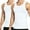 2*White, variant on 2 Pack Compression Undershirt for Men Slimming Body Shaper Vest Tank Top Tummy Control Shapewear