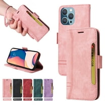 Dteck Luxury Leather Wallet Case Compatible with iPhone 11 Pro 6.1 inch with Shockproof Kickstand Card/Cash Slot Magnetic Case for iPhone 11 Pro,Pink