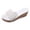 White, variant on Rokment Women's Sparkly Sequin Pearl Platform Wedge Dressy Slip On Sandals Bridal Bling Elegant Platform Chunky Heeled Dress Slides for Bride Wedding Summer Black Size 6